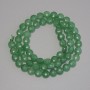 Jade beads, faceted coin, 6.5 mm diameter, 38 cm length on thread