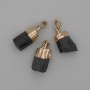 Pendant Schorl Tourmaline 16x9mm+-, length 24mm+- Golden Metal
