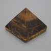 Tiger's Eye Natural Stone Pyramid, approx. 38×38×33 mm