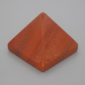 Red Jasper Pyramid, natural stone, 38×38 mm base, 33 mm height