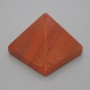 Red Jasper Pyramid, natural stone, 38×38 mm base, 33 mm height