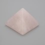 Pink Quartz Pyramid — natural stone keepsake, dimensions 38x38 mm length, 33 mm width ±