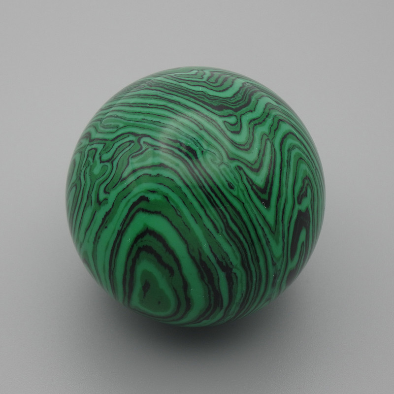 Souvenir ball made of pressed malachite natural stone, diameter 40 mm+