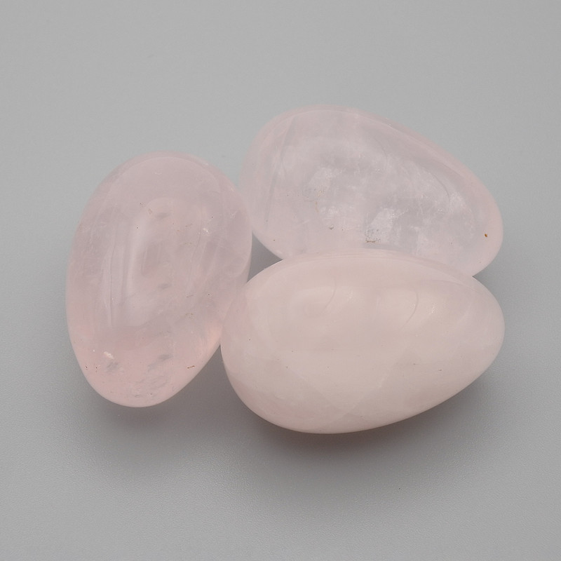 Rose quartz souvenir egg made from natural stone, diameter 30x20±mm