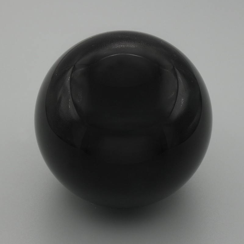 (Price per 100g) Souvenir Sphere Made of Natural Stone: Silvery Obsidian, 50 mm diameter +/- weight from 150 g