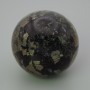 (Price per 100 g) Pyrite natural stone souvenir ball, diameter 55 mm ± weight from 300 g