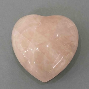(Price per 100 g) Pink Quartz Heart Souvenir Stone, dimensions 60-85 x 60-85 x 30-45 mm ± assorted sizes, weight from 150 g