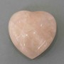 (Price per 100 g) Pink Quartz Heart Souvenir Stone, dimensions 60-85 x 60-85 x 30-45 mm ± assorted sizes, weight from 150 g