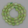 Natural stone beads Chrysoprase Olivine faceted grain beads, diameter 9.5 × 7.5 mm, 3 mm beads, length 35 cm