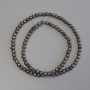 Pyrite Beads on Thread, Smooth Sphere, 4mm Diameter, 38cm Length