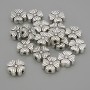 Bead Insert 'Flower' Silver Metal Color, 9x9x3 mm, hole diameter 5 mm ±, diameter 1.5 mm ±, packaging 20 g (~17 pcs)
