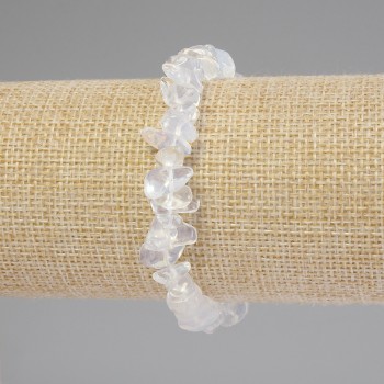 Moonstone Chip Bracelet, chip size 7-12 x 4-5 mm, length 18 mm, stretch