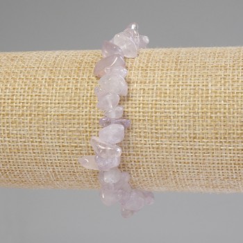 Amethyst chip bracelet, diameter 8-11 x 3-7 mm ±, length 18 mm ± stretch