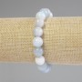 Aquamarine Bracelet with Smooth Beads, 10mm Diameter, 18mm Length, Stretch