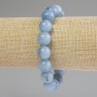 Aquamarine Bracelet with Smooth Beads, 12mm Diameter ±, 18mm Length ±, Stretch