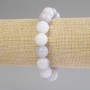 Aquamarine Bracelet with Smooth Beads, 12.5 mm Diameter, 18 mm Length - Stretch