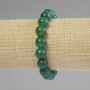 Bracelet Chrysoprase smooth bead, diameter 10 mm, length 18 mm, stretch