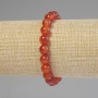 Carnelian Bracelet, Smooth Beads, 8mm Diameter, 18mm Length, Stretch