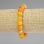 Citrine Bracelet with Rounded Rondels, Diameter 10x9 mm, Length 18 mm, Stretch