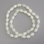 Grain-shaped mother-of-pearl beads, diameter 10.5×7.5 mm, approx. 5 mm, 40 cm thread length