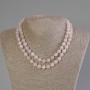 Pink Quartz Bead Necklace, 8 mm diameter, 80 cm length