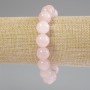 Sale! Pink Quartz Bead Bracelet, 12mm Diameter, 18mm Length +/- Stretch