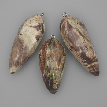 Pendant made of natural Picasso Jasper stone 56×22 mm (+-)