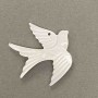 Swallow Pendant made from natural white mother-of-pearl 27x25x3mm