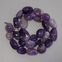 Faceted Amethyst Beads, diameter 11-16×9-12 mm ± on a cord, length 38 cm+