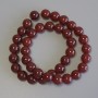 Carnelian Beads - Smooth Round Bead, 10 mm Diameter +/- on Thread, 36 cm Length