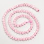 Pink Quartz Beads – Natural Stone, Smooth Round Beads, Diameter 4.5 mm, Length 38 cm on Thread