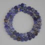 Sodalite Heart Beads, 8×8×2 mm ±, on Thread, Length 39 cm+