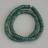 Malachite Rondelle Beads, diameter 7.5×2–4 mm, on beading thread, length 41 cm+