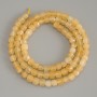 Citrine Beads, Faceted Cube, 4x4 mm diameter, on a thread, length 39 cm+