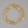 Citrine heart beads, 6x6x2 mm, on thread, length 39 cm