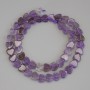 Amethyst Heart Beads, diameter 8x8x2mm± on thread, length 37 cm+