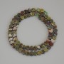 Dragon Blood Jasper Heart Beads, diameter 6x6x2 mm +/- on a thread, length 37 cm+