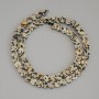 Dalmatian Jasper Heart Beads, 6×6×2 mm ±, on thread, length 39 cm+