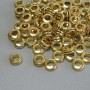 Gold-colored bead-insert findings, dimensions 6×2.5 mm, hole diameter approximately 3.2 mm, packaging 20 g (~77 pcs)