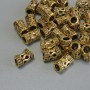 Gold-tone Bead Insert Findings, diameter 9×5 mm ± hole, diameter 3.5 mm ± packaging 20 g (approx. 29 pcs)