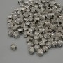 Bead Insert Findings, silver-tone, size 4×3.5 mm, hole diameter ~1.5 mm, packaging 20 g (~130 pcs)