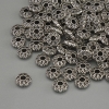 Silver-tone bead-insert findings, 6×2.5 mm diameter, 2 mm hole, packaging 20 g (~94 pcs)