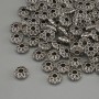 Silver-tone bead-insert findings, 6×2.5 mm diameter, 2 mm hole, packaging 20 g (~94 pcs)