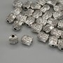 Bead insert hardware Buddha, silver metal color, size 6×7×4 mm, hole diameter 1.9 mm, packaging 20 g (~31 pcs)