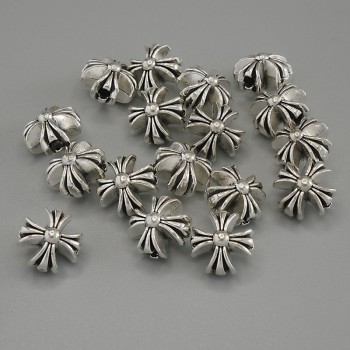 Cross Bead Insert, Silver-Tone