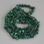 Malachite chip beads, diameter 6–10×2–4 mm, length 78 cm ± on a thread