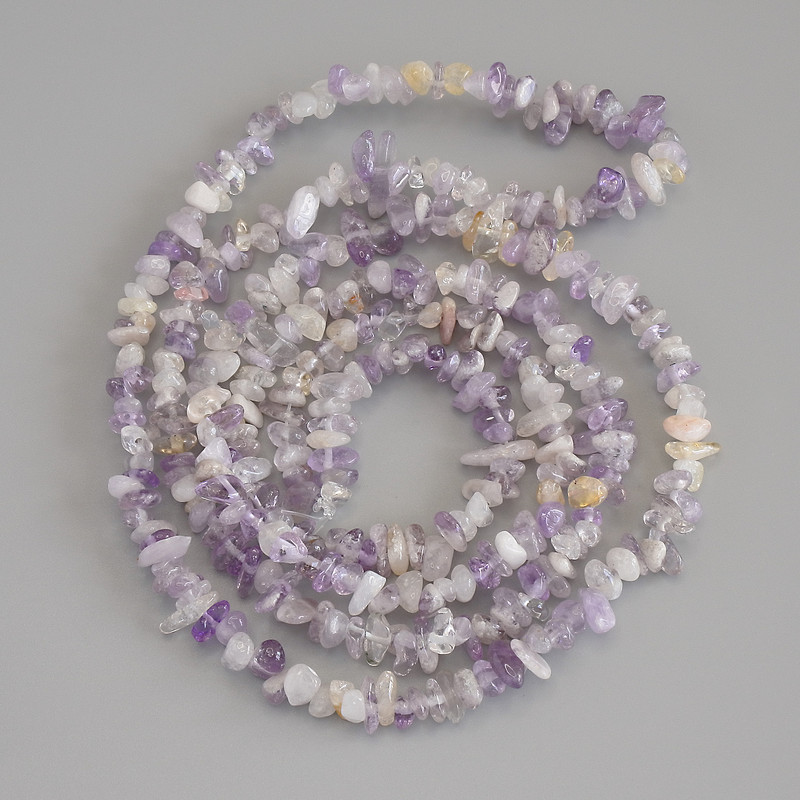 Amethyst Bead Chips, 6×3 mm diameter, 80 cm length on thread