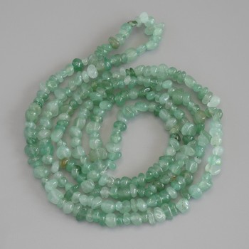 Jade Chip Beads, diameter 5-11×4 mm, length 80 cm +- on thread