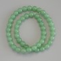 Nephrite beads, smooth round spheres, 8 mm diameter, 38 cm length on thread