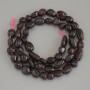 Garnet Beads, Faceted, Diameter 8-12×7-9 mm ± on Thread, Length 40 cm+